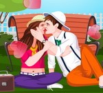 First Kiss In Park